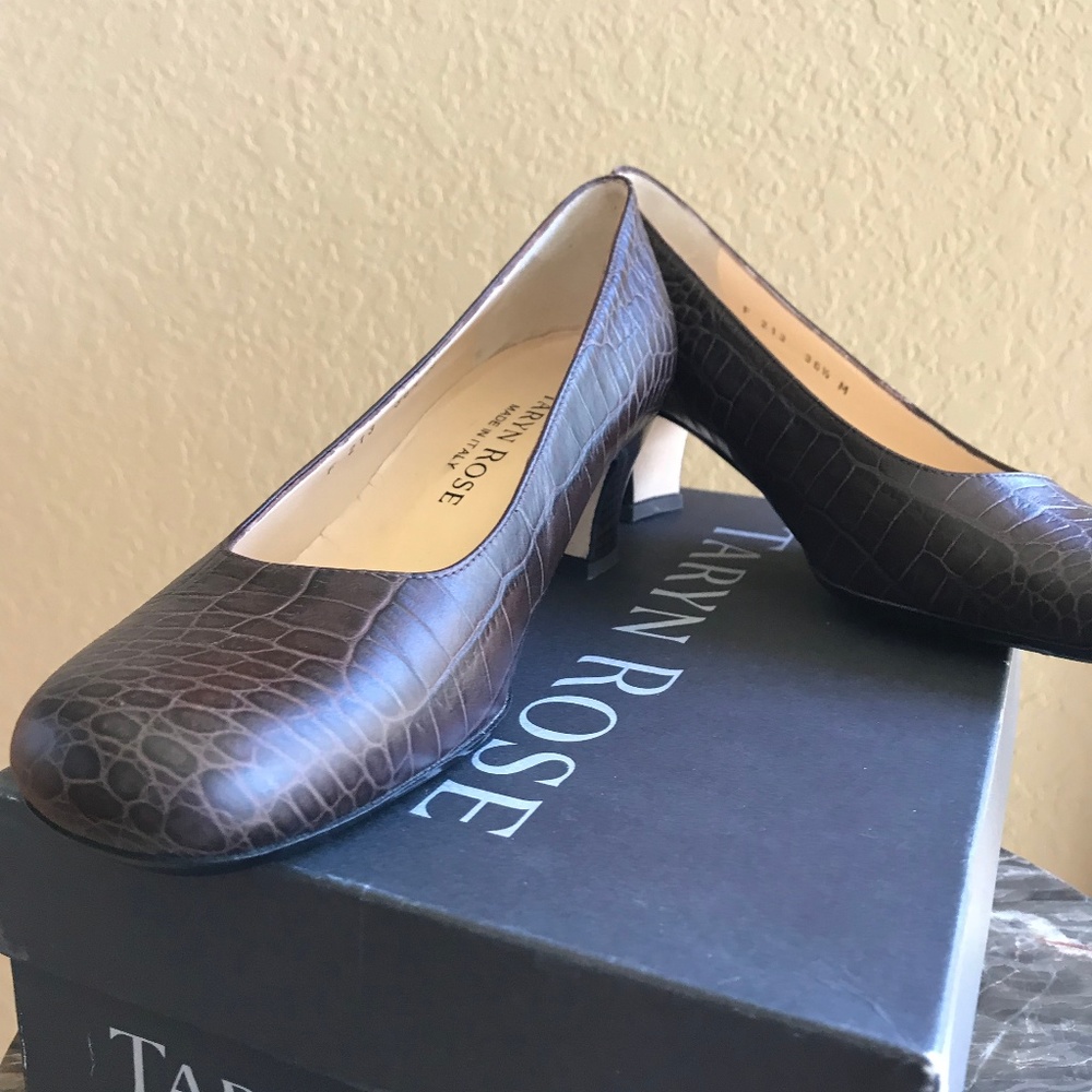 Taryn Rose- Chocolate Croc Pumps - New in Box